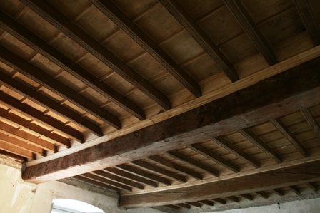 Restauro soffitto a cassettoni